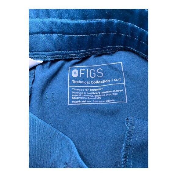FIGS High Waisted Zamora Jogger Scrub Pants - DEEP REEF - RARE COLOR - MED TALL - Picture 3 of 3